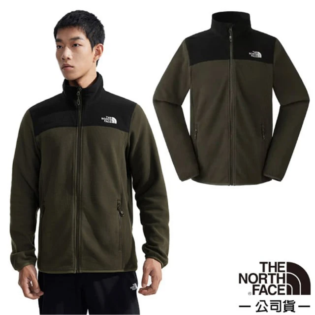 The North Face 男 輕量保暖刷毛立領外套.休閒夾克/柔軟抓絨(8AYK-BQW 綠色)