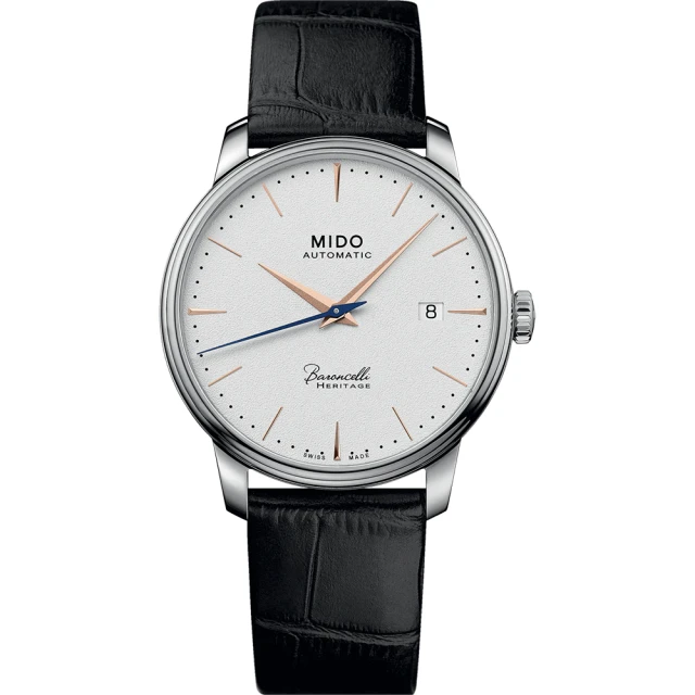 MIDO 美度 官方授權 Baroncelli 永恆系列 72小時動力儲存機械錶-39mm 99狂買節(M0274071601100)