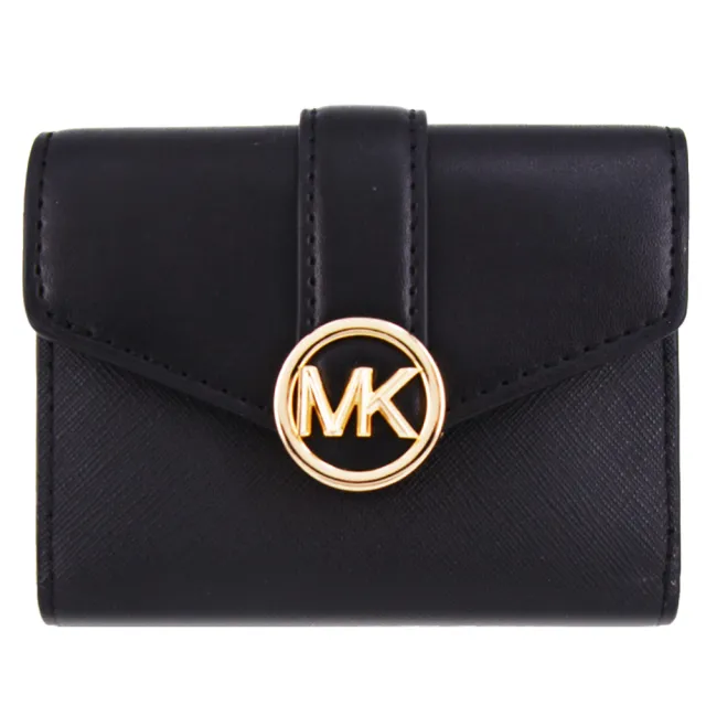 【Michael Kors】CARMEN系列 大金LOGO 三折 零錢袋 短夾(多色任選)