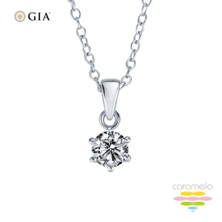 【彩糖鑽工坊】GIA 鑽石 1克拉 F成色 K金 六爪鑽石項鍊(天然鑽石 3EX+八心八箭)