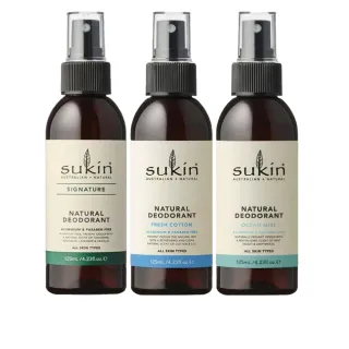 【澳洲Sukin】植萃腋下噴霧體香劑125ml任選1款(經典/海洋/棉花)