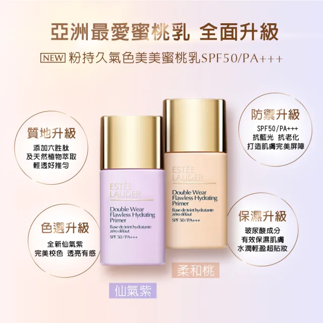 【Estee Lauder 雅詩蘭黛】粉持久氣色美美蜜桃乳SPF50/PA+++(全天粉嫩持妝/防曬)