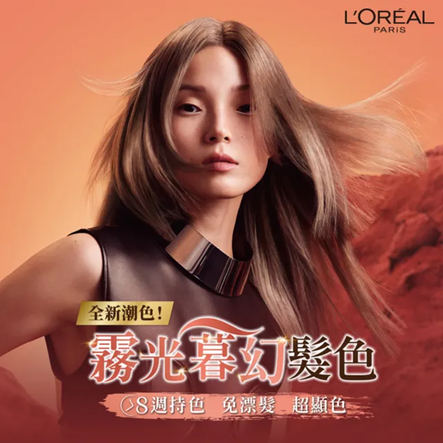 【LOREAL Paris 巴黎萊雅】優媚霜時尚魅力染髮霜_多色任選(8周持色/免漂髮/染髮)