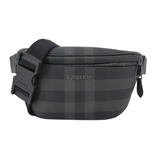 【BURBERRY 巴寶莉】BURBERRY Cason 經典格紋腰包(炭灰色)