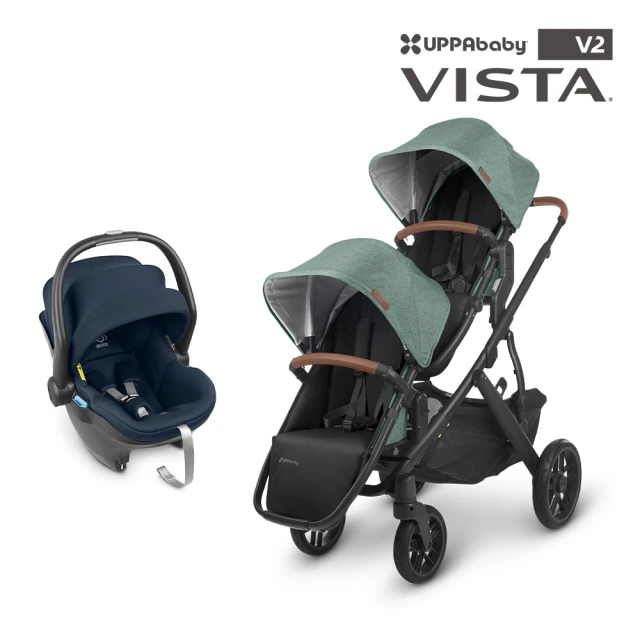 UPPAbaby VISTA V2雙人推車+MESA i-Size新生兒提籃1個(附上座加高轉接器)