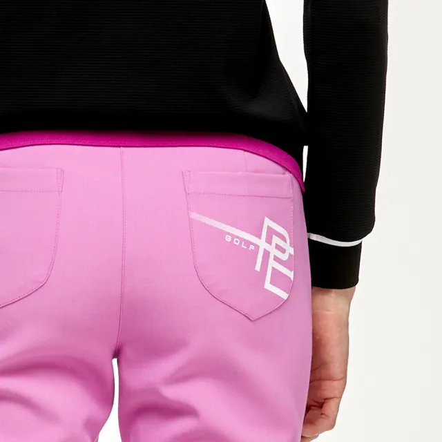 【PLAYBOY GOLF】女款高彈力小喇叭高爾夫長褲-粉(GOLF/KE24203-15)