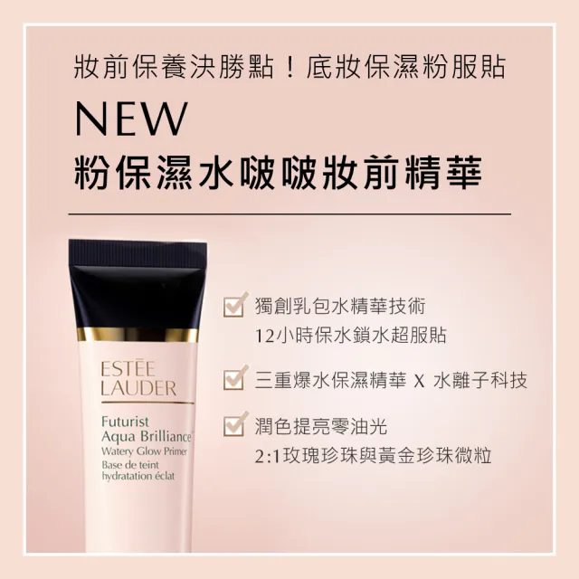 【Estee Lauder 雅詩蘭黛】粉保濕水啵啵妝前精華SPF20 40ml(妝前保濕提亮/妝前乳/防曬)