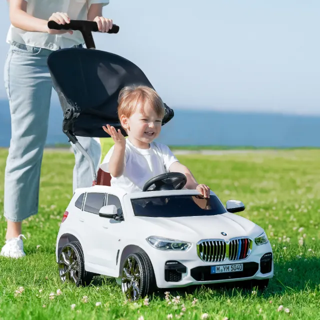 【Smartmom】BMW/Mini cooper 兒童汽車造型滑步車 嬰兒手推車 Pushcar(附桿子台灣獨家代理)