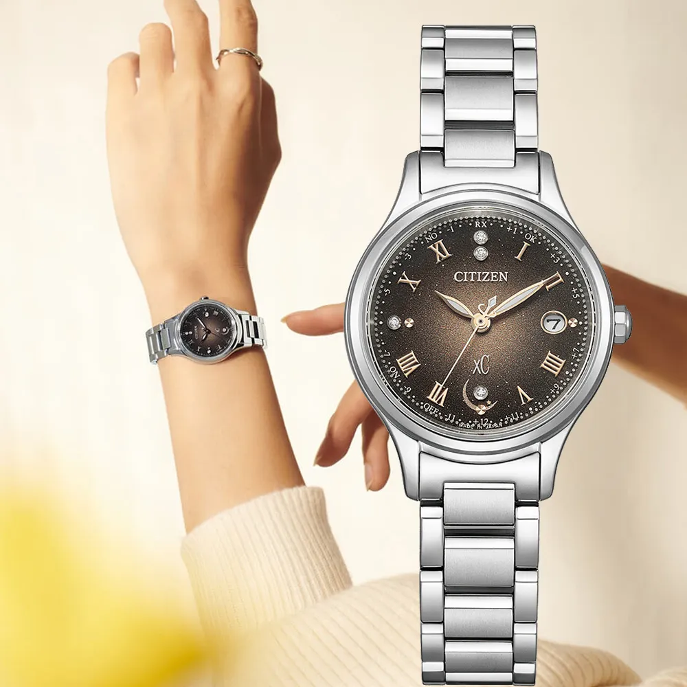 【CITIZEN 星辰】xC 光動能 鈦金屬 時尚女錶 雙12 送禮首選 自用(ES9490-79E)
