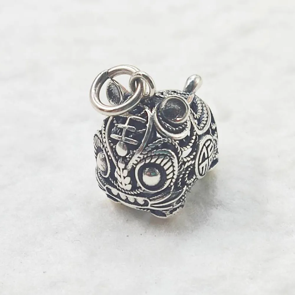 家家銀飾手工坊】虎爺珍硃項鍊套組55公分(925純銀飾旺財開運闢邪防小人