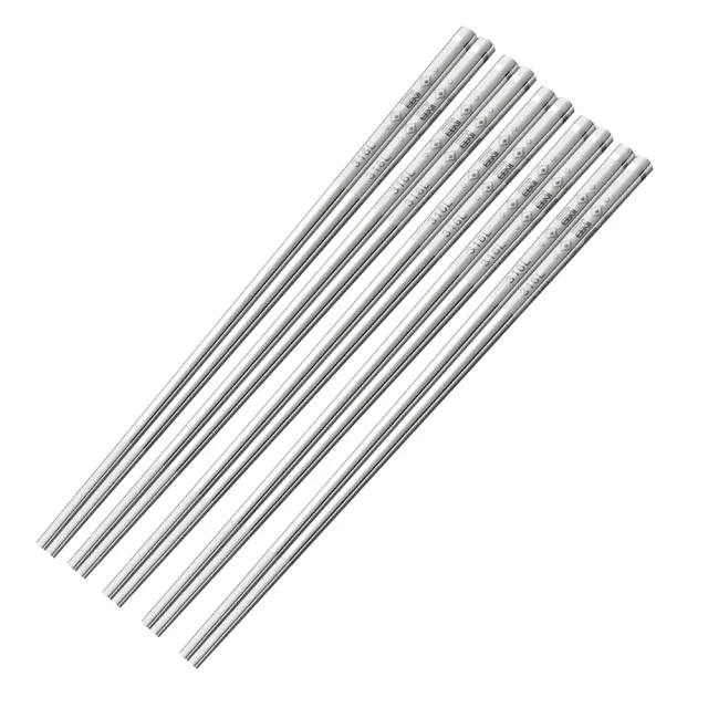 【PUSH!】餐具用品 316L不銹鋼筷子5雙 防滑防燙抗菌筷子 筷子 高檔筷子(筷子 E201)