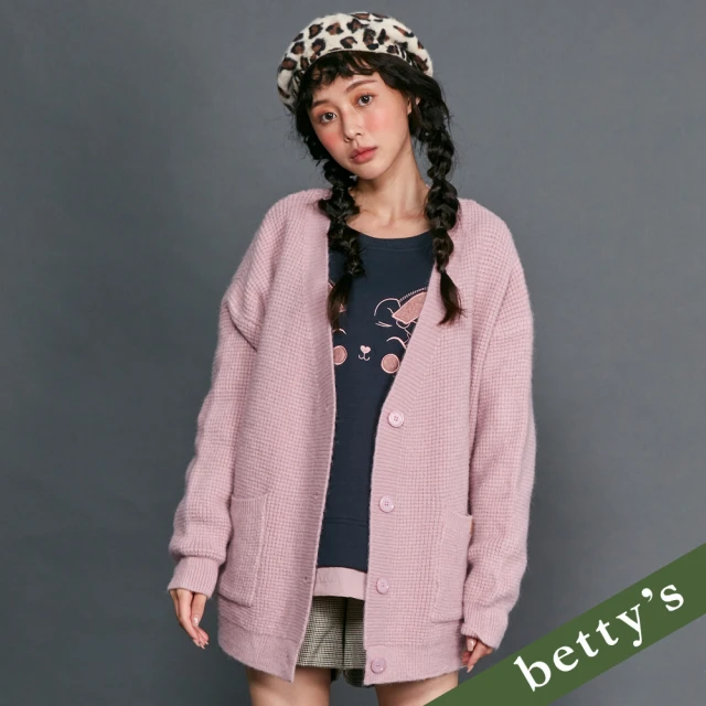 betty’s 貝蒂思 撞色水手領開襟毛衣(駝色)好評推薦