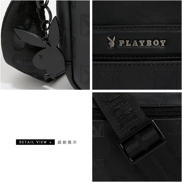 【PLAYBOY】斜背包  Meaningful系列 - 黑色(黑色)