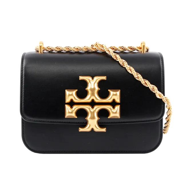 【TORY BURCH】Eleanor 大標誌翻蓋小款二用包(黑色)（其他規格）