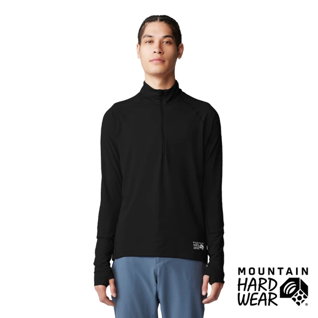 Mountain Hardwear Butter Up™ Half Zip 奶油感防曬半拉鍊長袖排汗衣 男款 黑色 #2084661