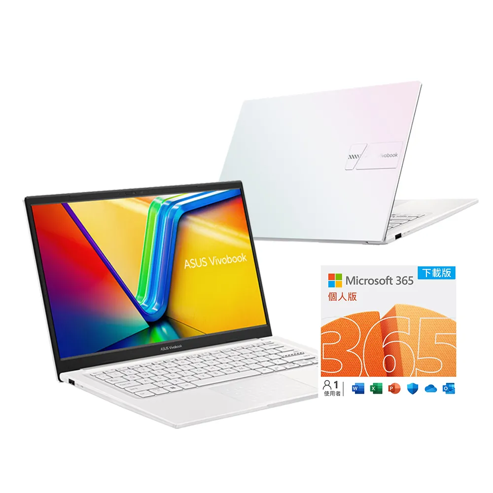 【ASUS】微軟M365一年組★14吋i5輕薄筆電(i5-1335U/16G/512G SSD/W11/VivoBook K1404VA)