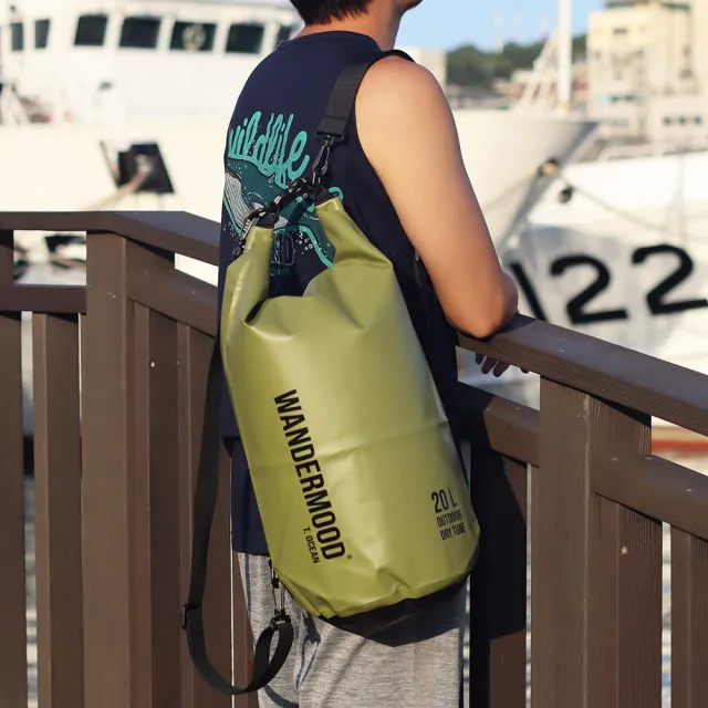 【YUJI 優集】雙11 WANDERMOOD-T.OCEAN 防水包 雙肩包 20L(漂流木 水上活動 防水包 袋 自潛 潛水