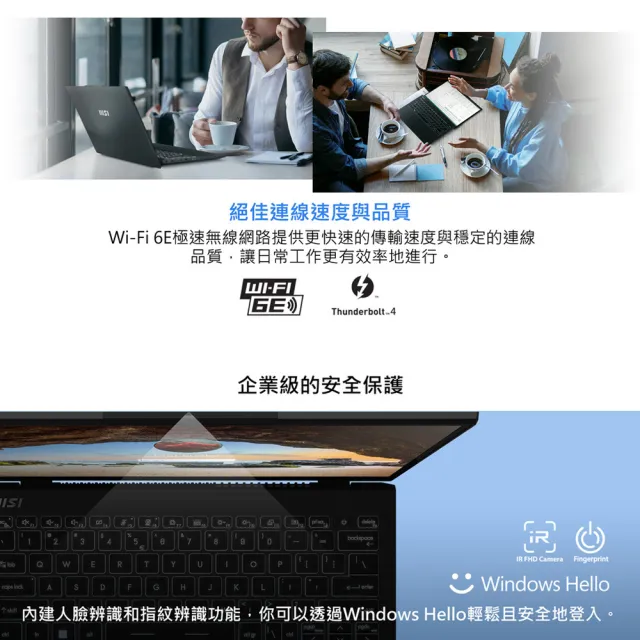 【MSI 微星】13.3吋i5 輕薄 EVO 筆電(Prestige 13Evo/i5-1340P/32G/512G SSD/W11/A13M-259TW)