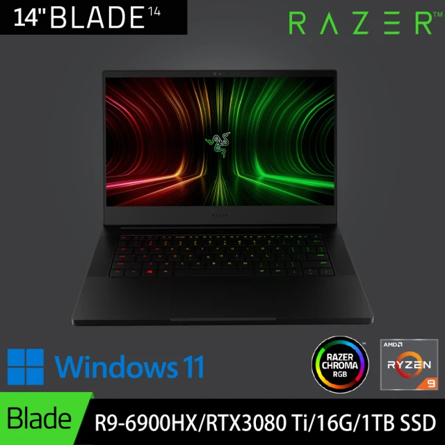 Razer 雷蛇 ★全新福利品★Blade 14吋AMD電競筆電_RZ09-0427PTA3-R3T1(R9-6900HX/RTX 3080 Ti/16G/1TB)