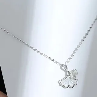 【KT DADA】幸運項鍊 細項鍊 造型項鍊 金項鍊 鎖骨鏈 女生禮物 純銀項鍊 銀杏項鍊 氣質項 