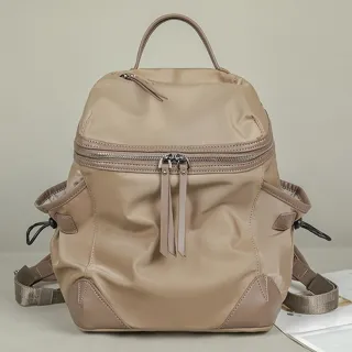 【LEESA】雙11 尼龍後背包\水桶包\水桶後背包\奶茶包包\黑色後背包\防潑水包包\大容量包包\媽媽