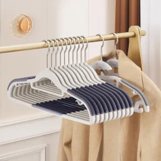 【ONE HOUSE】60入  ABS無痕防滑衣架/加厚加粗(曬衣架 衣架 衣櫃架 吊衣架 掛衣架 內衣架)