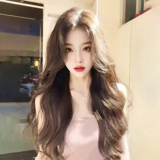 【少女顏】自然中分八字瀏海大波浪捲髮-附髮網(仿真 整頂假髮 輕薄 補髮片 蓬鬆 造型 接髮 長髮 盤髮)