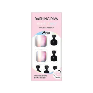 【DASHING DIVA】MAGICPRESS 足部時尚潮流美甲片_黑色極光