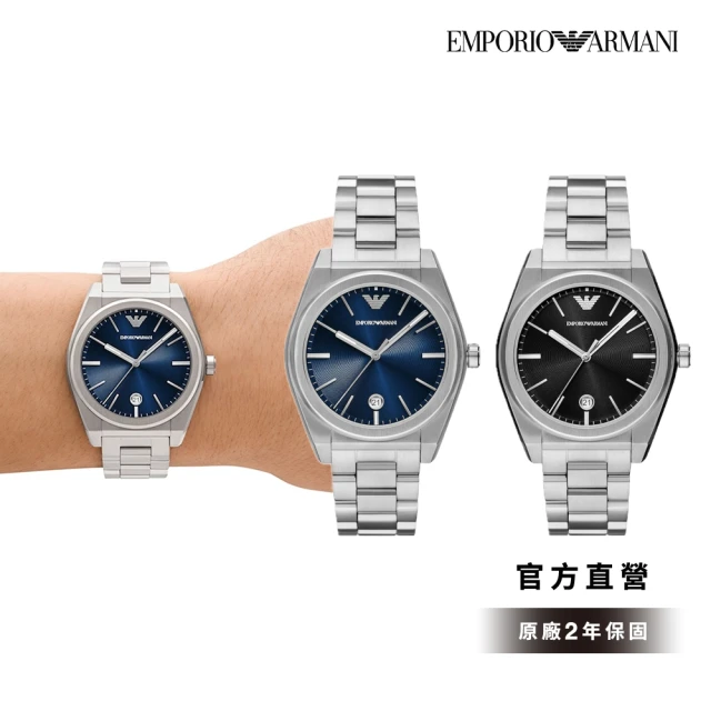 EMPORIO ARMANI 官方直營 Federico系列 耀光經典手錶 不鏽鋼鍊帶 41MM(多色可選)