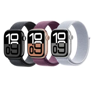 【Apple】Apple Watch S10 GPS+行動網路 42mm(鋁金屬錶殼搭配運動型錶環)