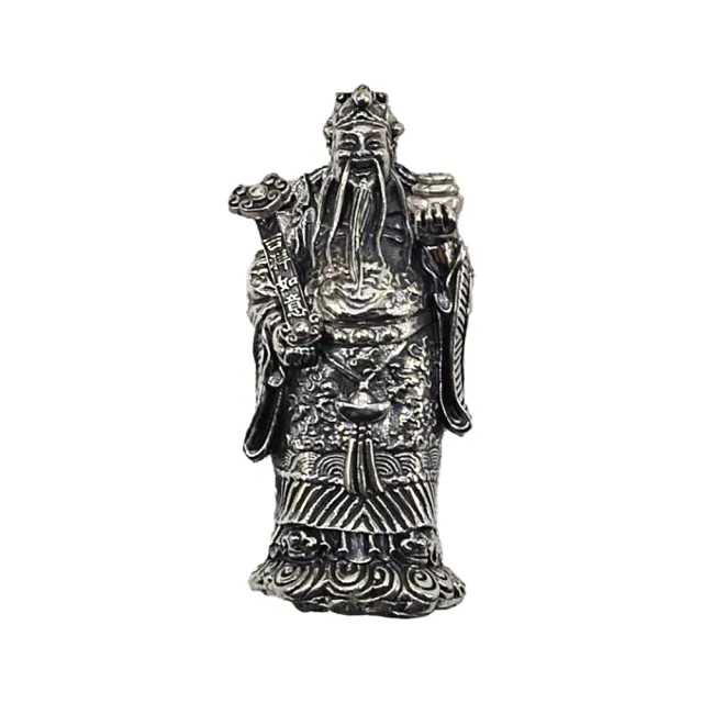 【家家銀飾手工坊】925純銀吉祥如意財神爺(請財神爺回家祈福大發利市)