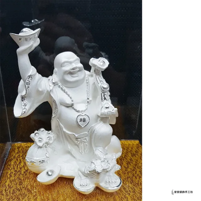 【家家銀飾手工坊】招財彌勒佛(999足銀彌勒佛可供奉財位)