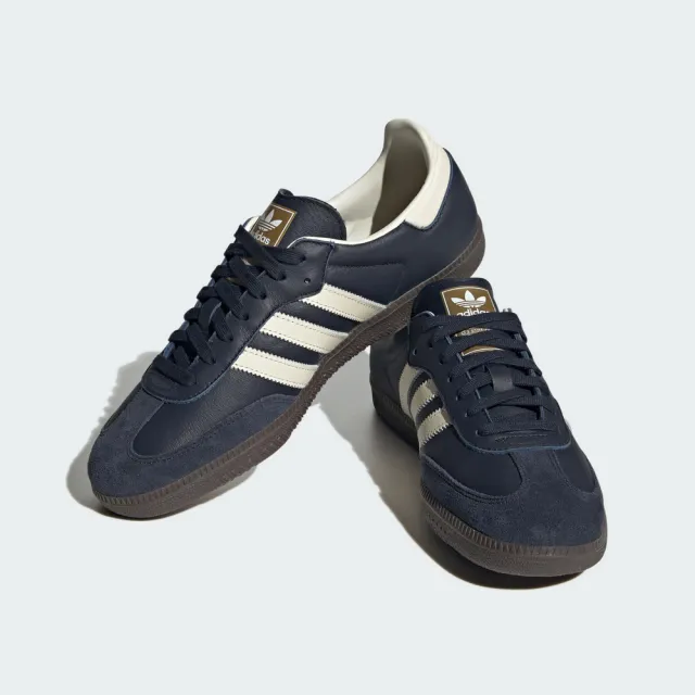 【adidas 愛迪達】休閒鞋 男鞋 運動鞋 三葉草 SAMBA OG 深藍奶油白 ID2056