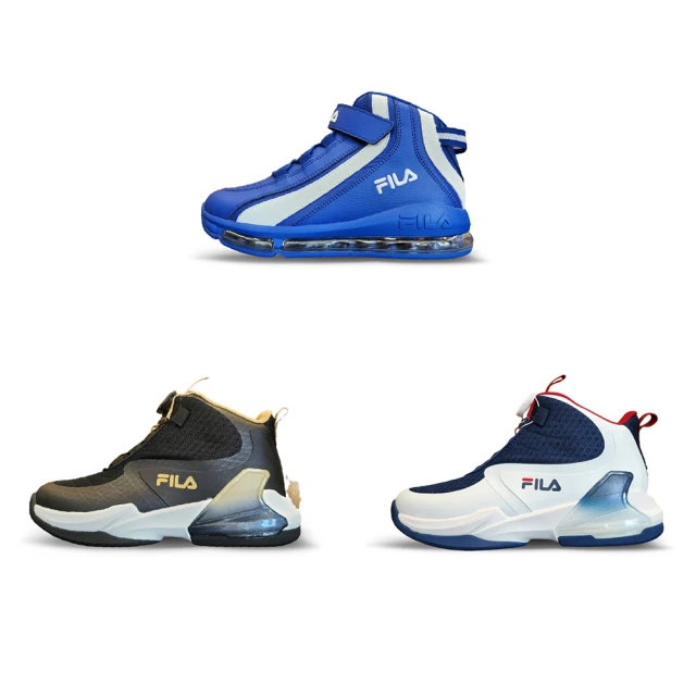 FILA 慢跑鞋 J403Z 大童 中童 黑 紅 魔鬼氈 小