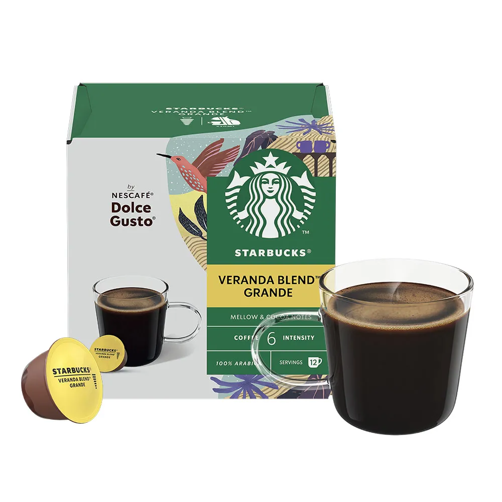 【NESCAFE Dolce Gusto】STARBUCKS 星巴克閑庭美式咖啡膠囊12顆/盒(適用雀巢多趣酷思咖啡機)