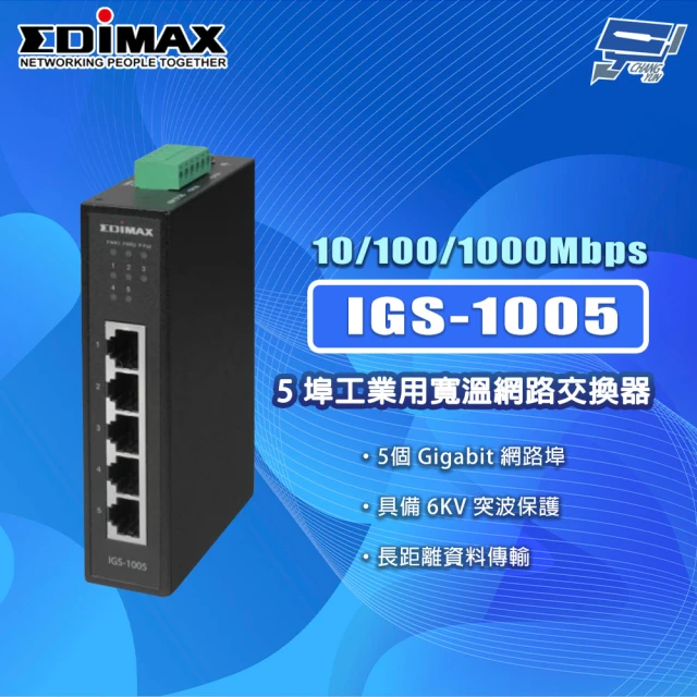 CHANG YUN 昌運 EDIMAX 訊舟 IGS-1005 5埠 工業用寬溫網路交換器