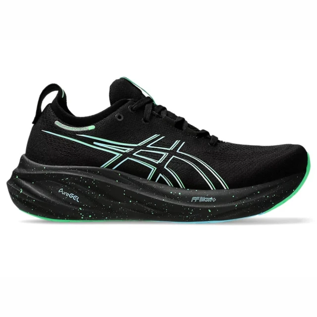 asics 亞瑟士 Gel-nimbus 26 男 慢跑鞋 運動 休閒 輕量 緩衝 彈力 黑綠(1011B794-004)