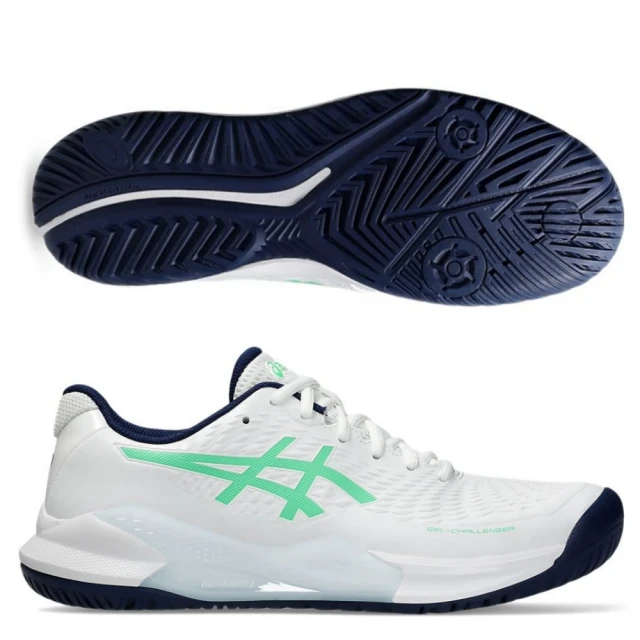 asics 亞瑟士 GEL-CHALLENGER 14 男款 網球鞋 一般楦(1041A405-103 白 綠 支撐穩定 底線型 前後亞瑟膠)