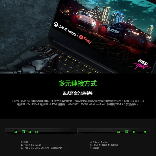 【Razer 雷蛇】微軟M365組★14吋R9 RTX3060電競筆電(Blade/R9-6900HX/RTX3060/16G/1TB SSD/W11)