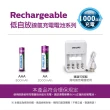 【Philips 飛利浦】低自放鎳氫充電電池3號8入+4號8入(贈USB 4槽智慧型充電器)