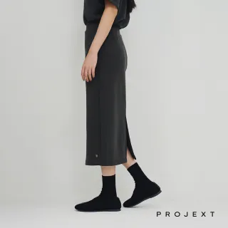 【PROJEXT】莫代爾柔膚感中長裙 休閒裙/親膚/舒適(兩色 Tenderism Midi Skirt)