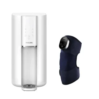 【Philips 飛利浦】新一代超長效過濾智能雙效UV-C滅菌/RO瞬熱濾淨飲水機+單膝按摩器(ADD6901WH+PPM5301DB)