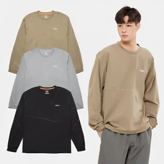 【Hang Ten】男裝-恆溫多功能-防輕潑水彈性寬版大學T(多色選)