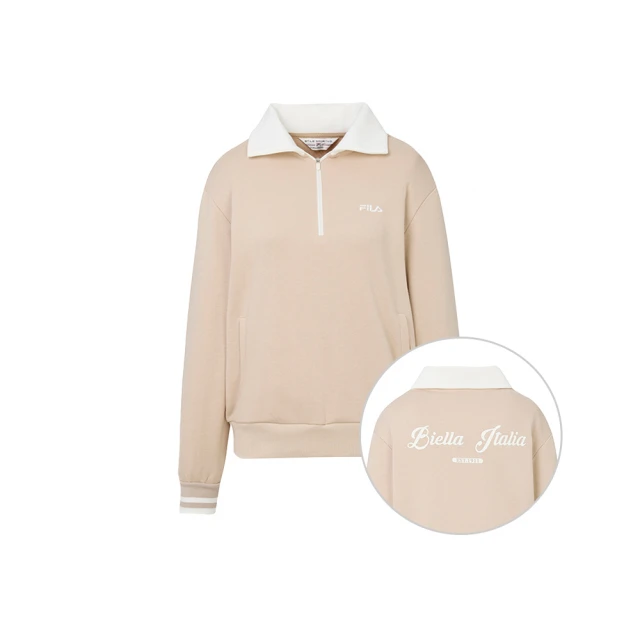 FILA官方直營 女長袖圓領T恤-褐色(5TEY-5469-