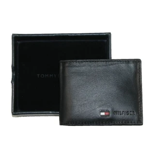 【Tommy Hilfiger】專櫃禮盒 Leather Bifold 多功能夾層 零錢袋 短夾 皮夾 男生(送禮專用)