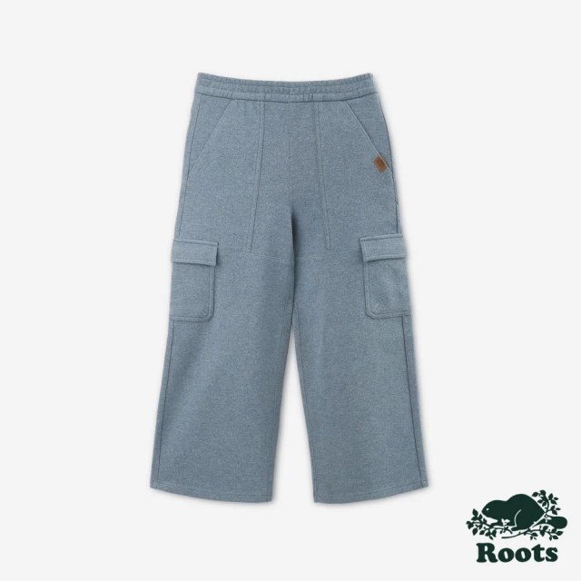 Roots Roots 大童-WIDE LEG JUNCTION TWILL 長褲(藍色)