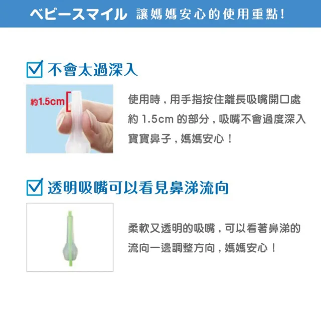 【BabySmile】電動吸鼻器專用矽膠長吸頭x3入(鼻水吸引器 長吸頭 吸鼻軟管 嬰兒吸鼻器)