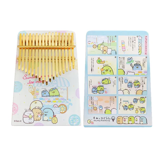 【San-X】買角落小夥伴送 Hello Kitty 雙面彩色 冰淇淋 金色鋼片 Sumikko Gurashi(限量 療癒 拇指琴)