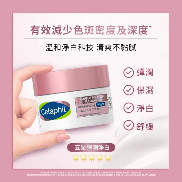 【Cetaphil 舒特膚】官方直營 BHR淨白調理安撫霜 50g*2入(淡斑美白/緊緻抗老/保濕亮白/暗沉蠟黃)