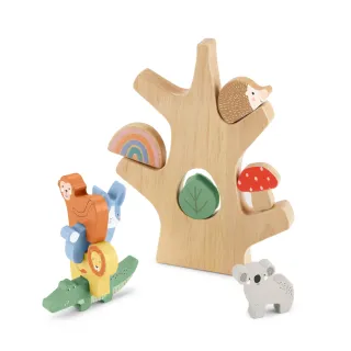 【Fisher price 費雪】木製可愛動物平衡樹(匯樂感統玩具/兒童玩具/彌月禮/啟蒙玩具/扮扮家酒)